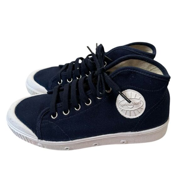 Spring Court B2 Women's Navy White Vegan Canvas Tennis Shoes Sneakers  37 - Picture 1 of 6